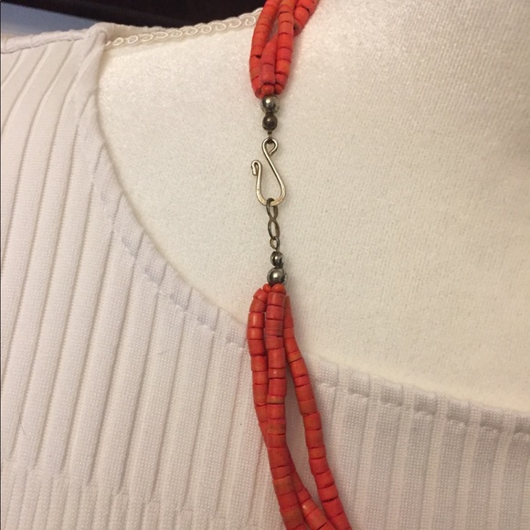 Beautiful red&yellow necklace, earring & bracelets - Picture 3 of 6